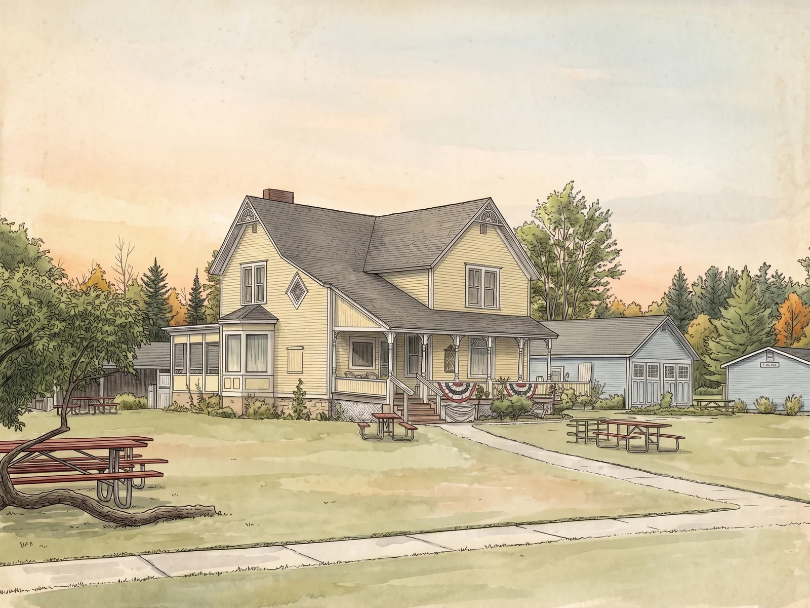 The Bailey House, illustrated