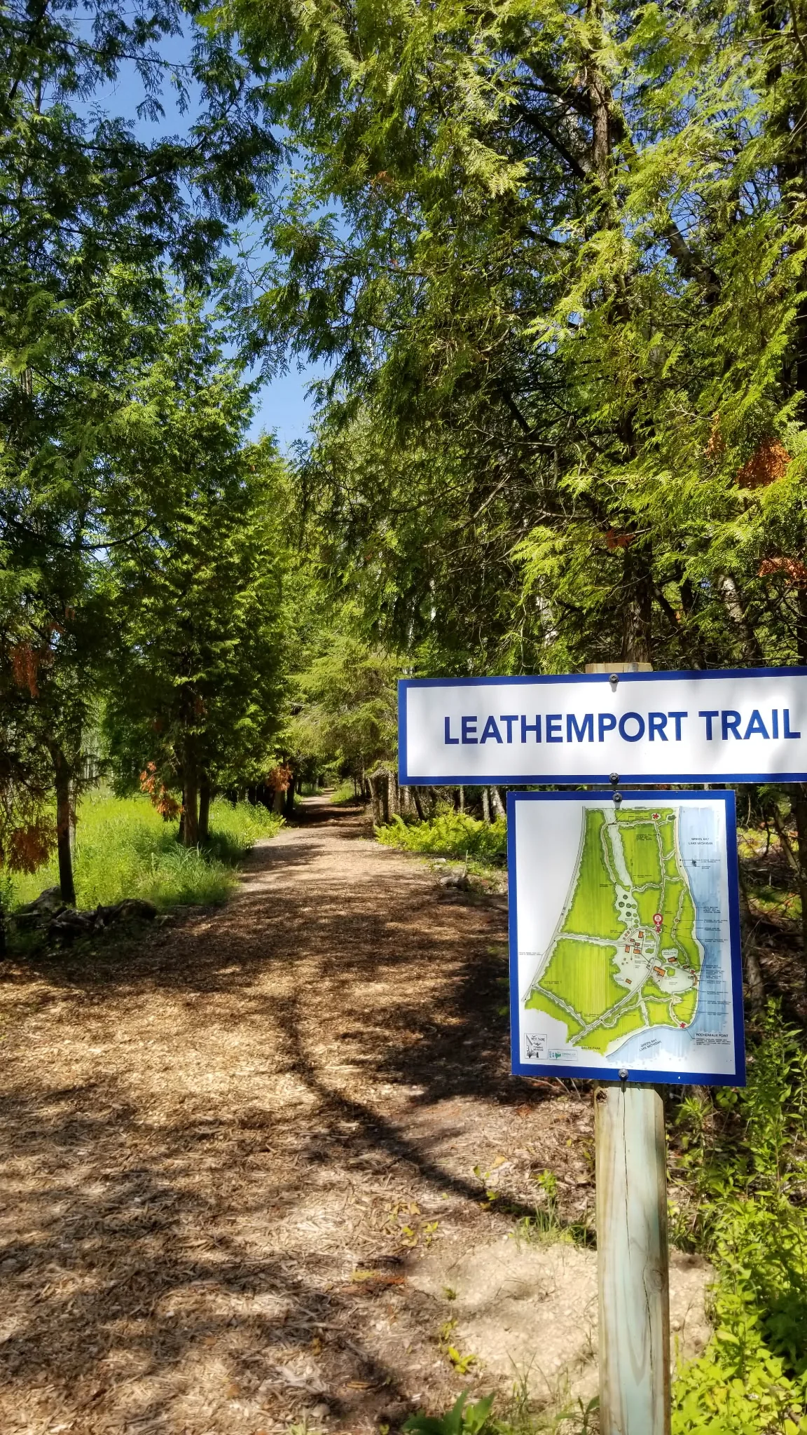 Wooded trail on the West Shore grounds